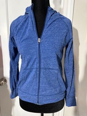 Danskin Blue Heathered Full-Zip Hoodie
